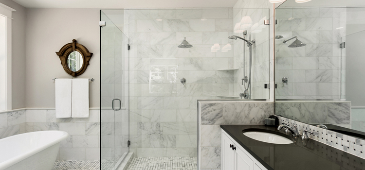 bathroom shower door installation in Redding
