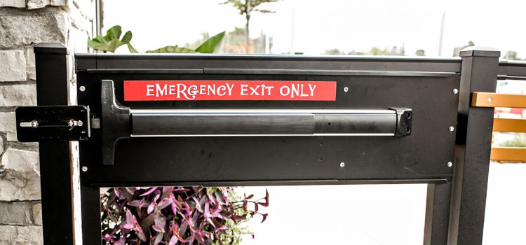 emergency push bar installation in Redding